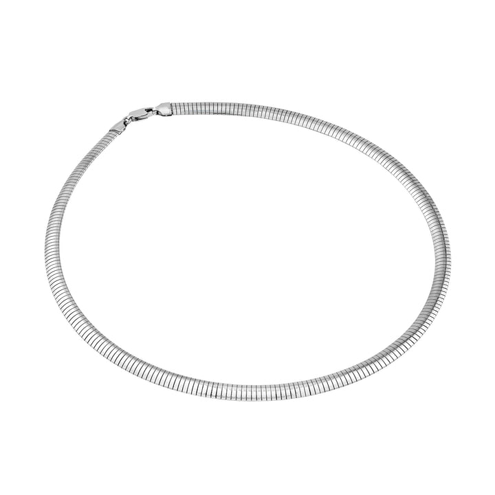 5.90mm Sterling Silver Domed Omega Chain