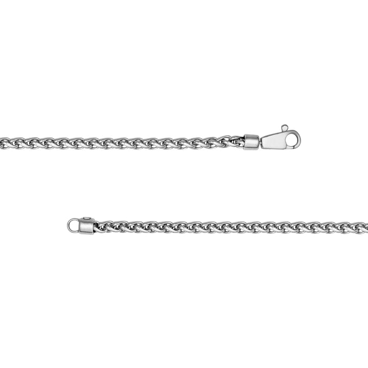 Sterling Silver 4.30mm Half Round Spiga Chain Bracelet