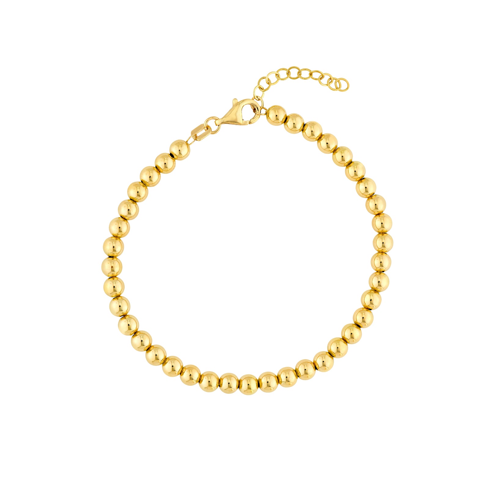 4mm Beaded Adjustable Chain Bracelet
