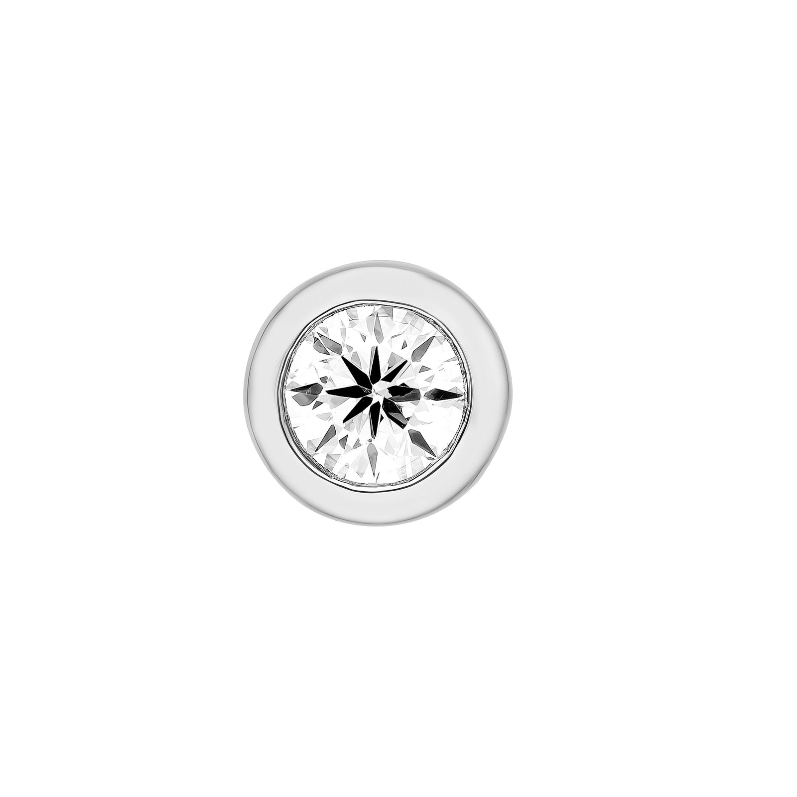 Bezel Set Diamond Stud Earrings (1/5tcw)