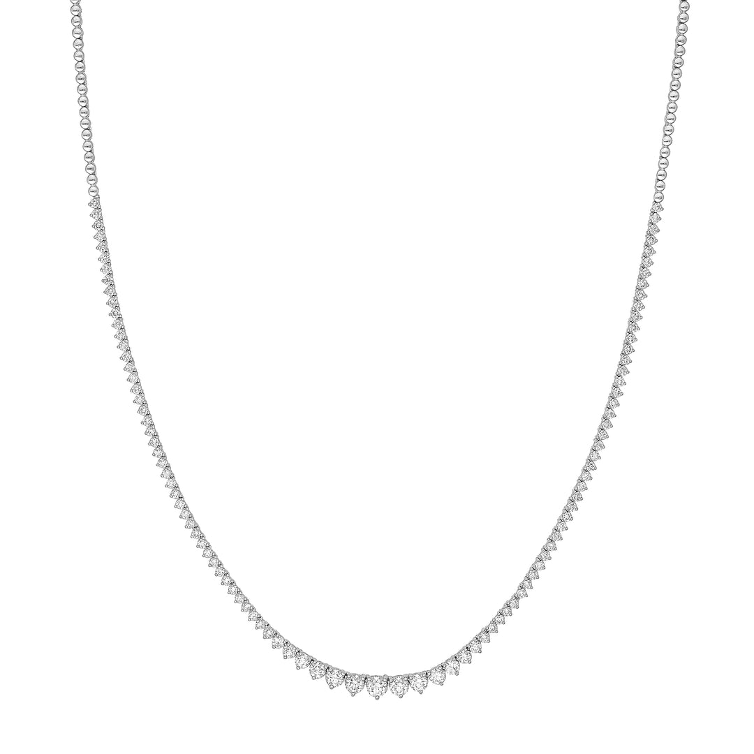 Diamond Graduated Half Tennis Necklace (3-1/3tcw)