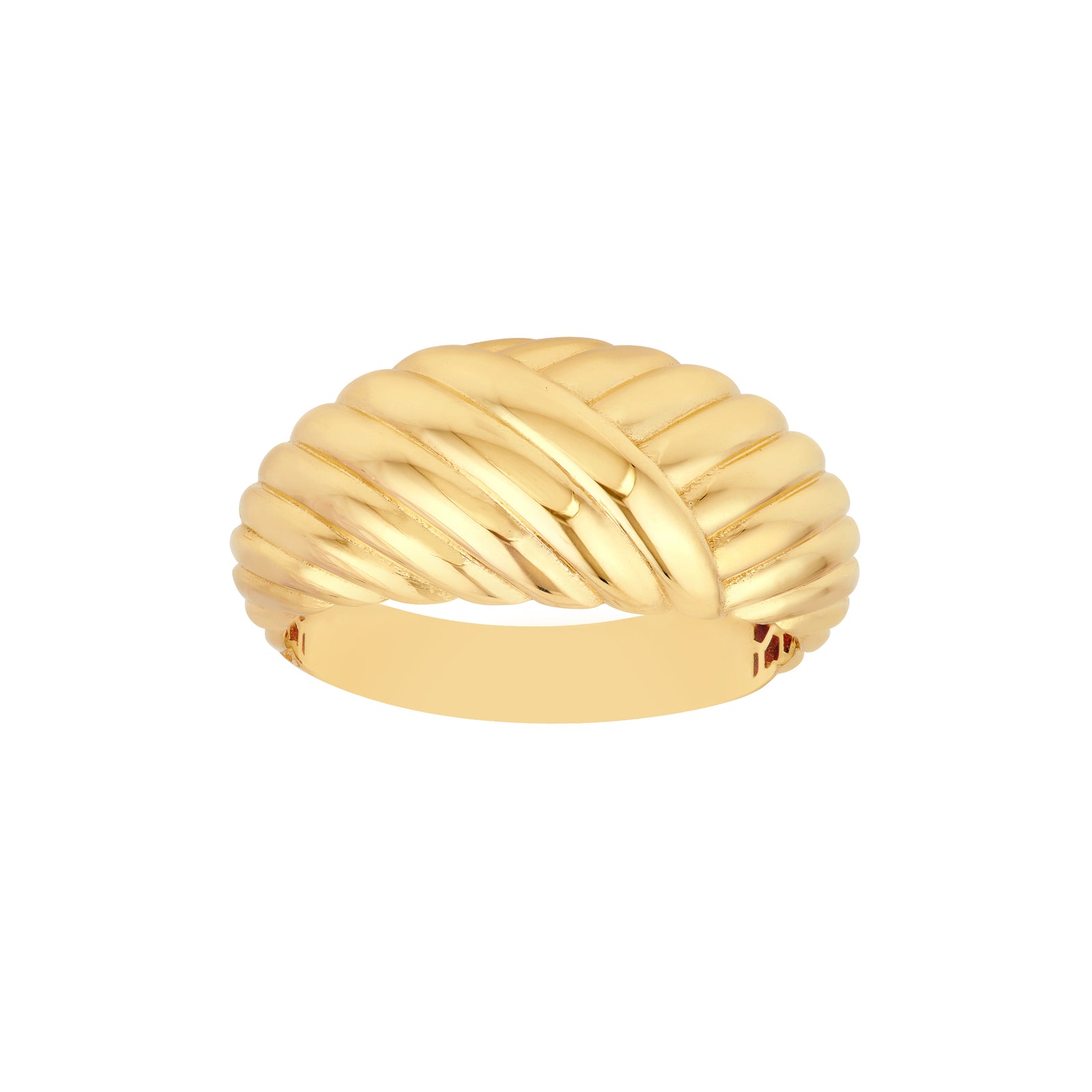 Two-Way Textured Dome Ring