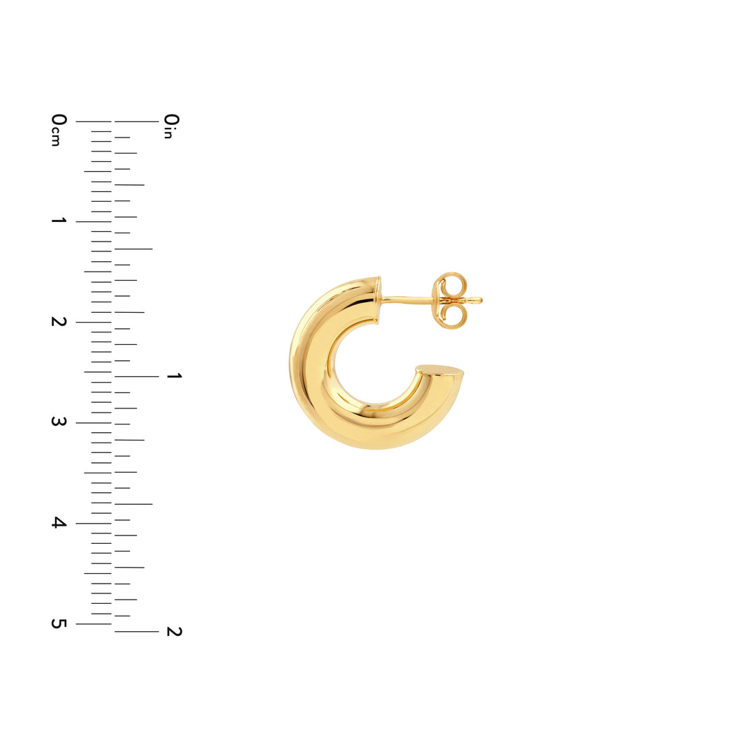 8mm ID Polished Tubular Hoop Earrings