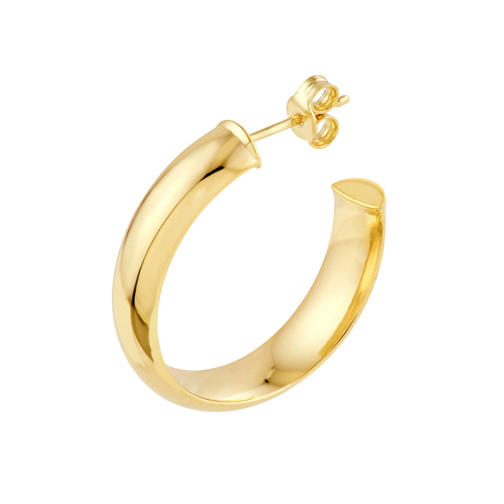 20mm D-Tube Round Hoop Earrings