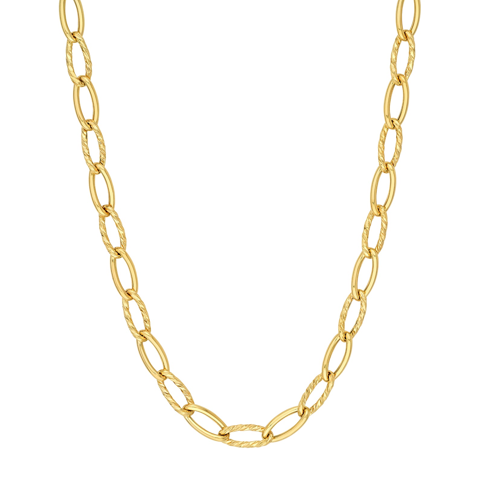 Oval Twist Polished Links Chain