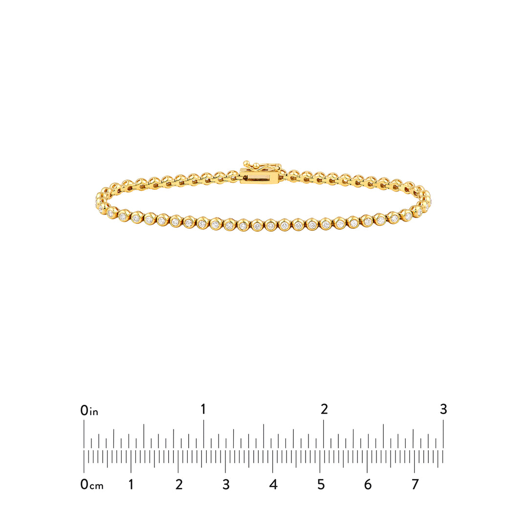Bezel Set Diamond Tennis Bracelet (1tcw)