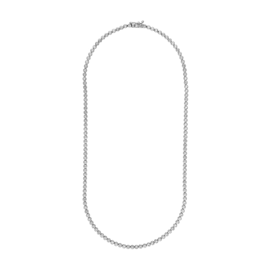 Bezel Set Diamond Necklace (4-1/6tcw)