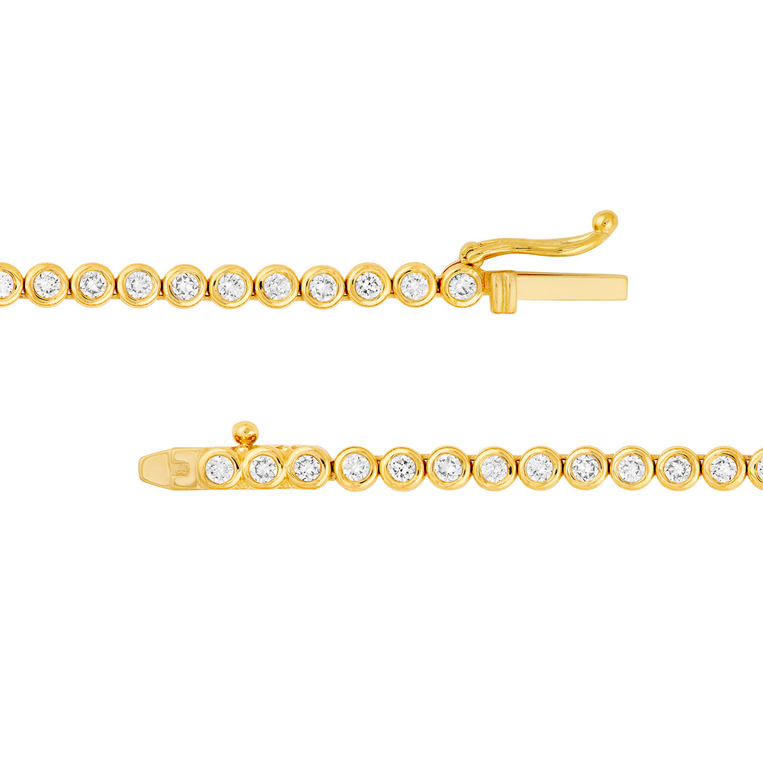 Bezel Set Diamond Necklace (4-1/6tcw)