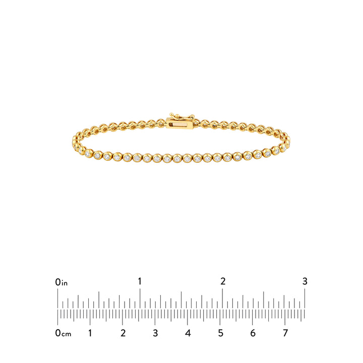 Bezel Set Diamond Tennis Bracelet (1-1/2tcw)