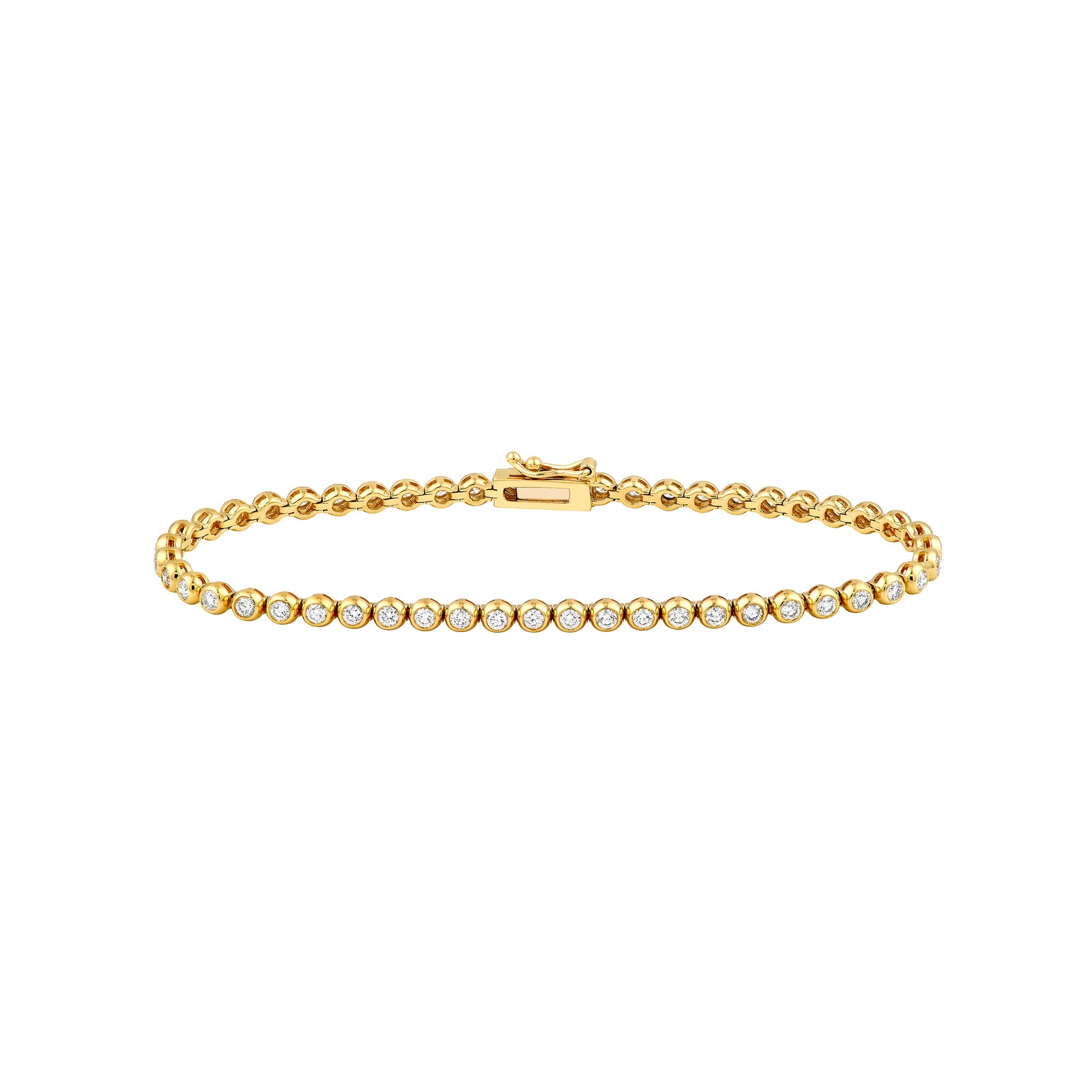 Bezel Set Diamond Tennis Bracelet (1-1/2tcw)