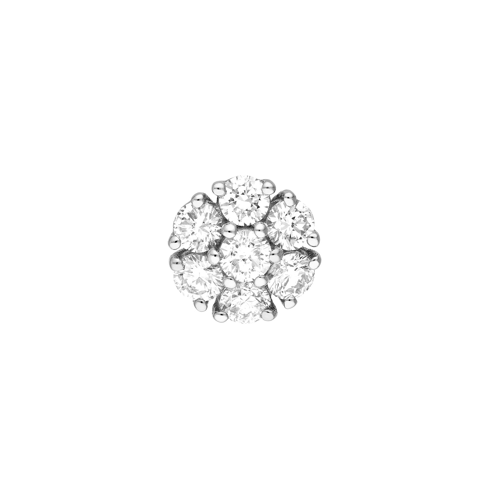 1tcw Diamond Cluster Stud Earrings