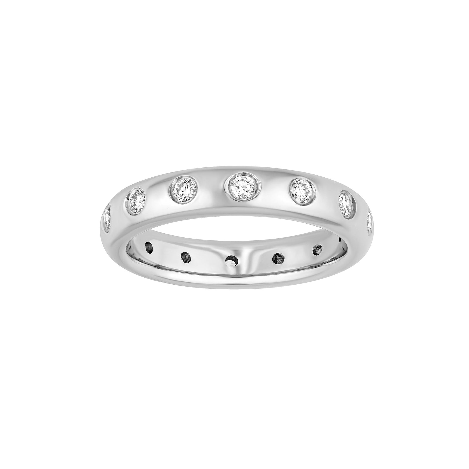 1/2tcw Round Diamond Straight Band Ring