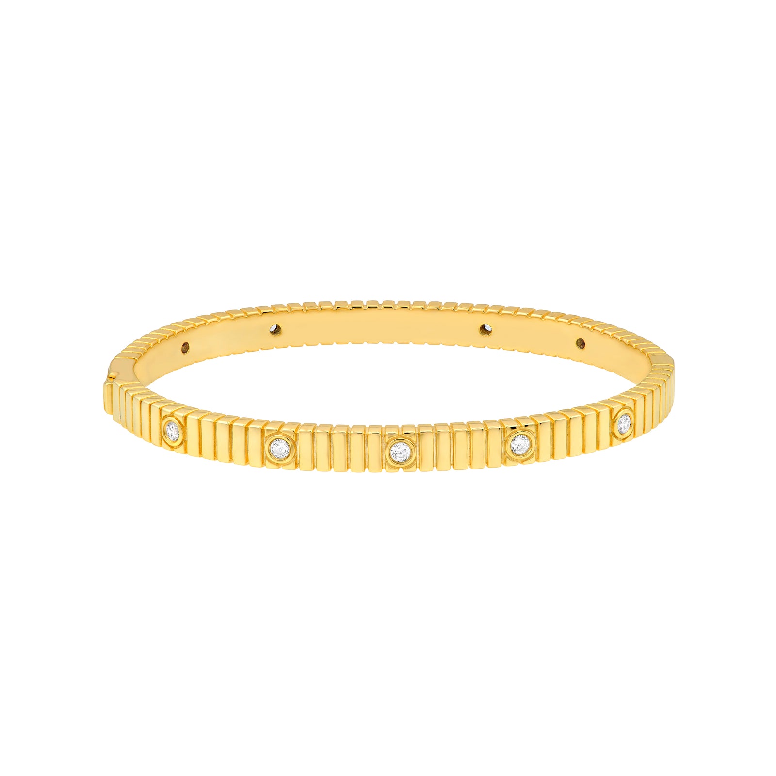 Diamond Fluted Bangle (1/2tcw)