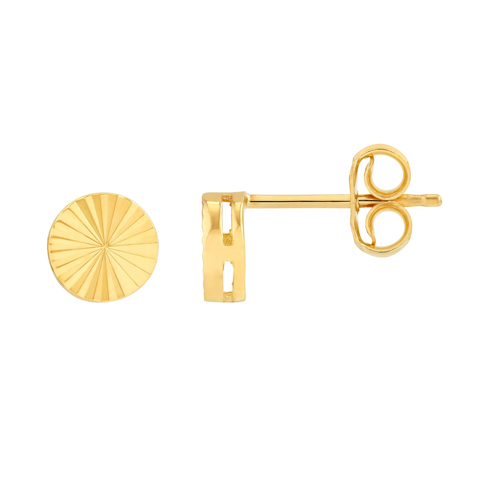 Radiant Round Stud Earrings