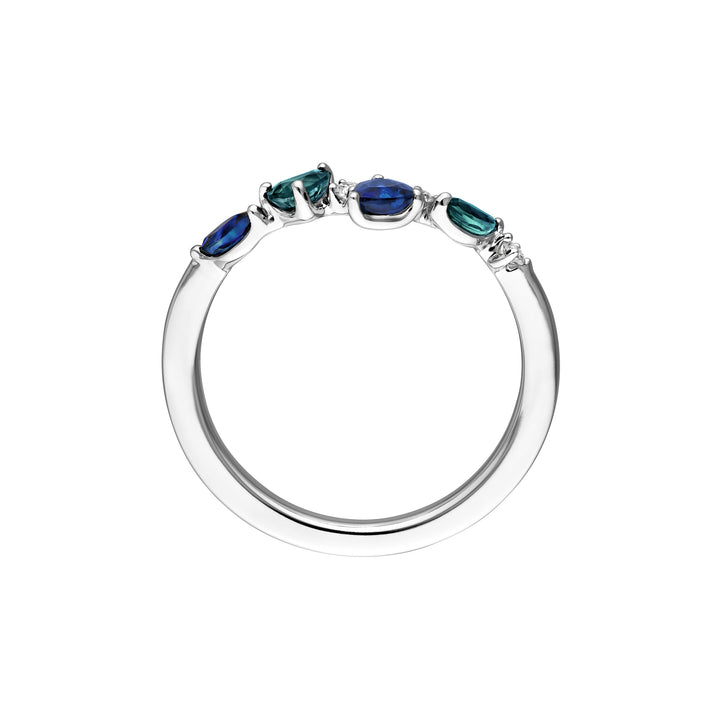 Teal Sapphire and Blue Blossom Band