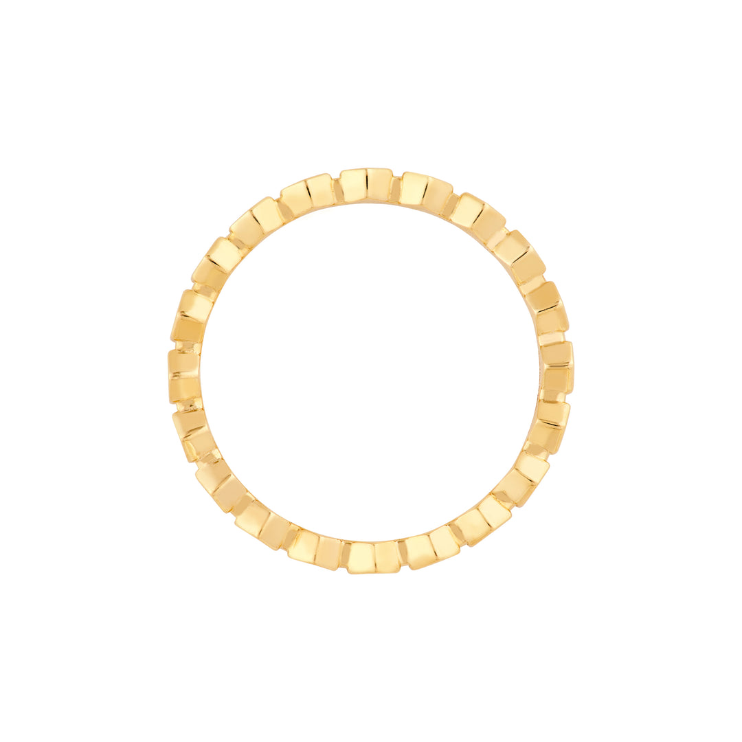 Hexagonal Bead Band Ring