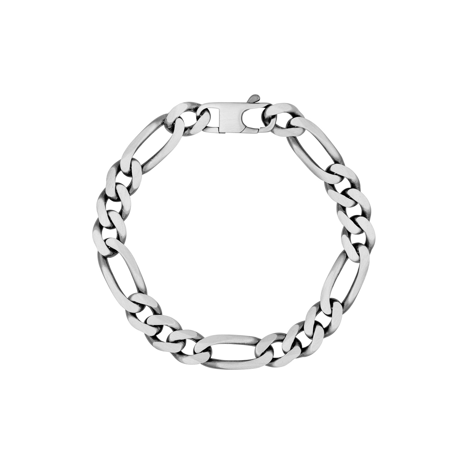 9.2mm 6-Sided D/C Figaro Bracelet