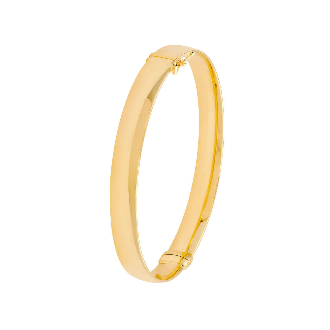 8mm Flat Oval Tube Bangle