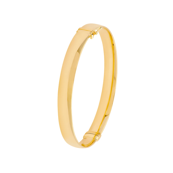 8mm Flat Oval Tube Bangle