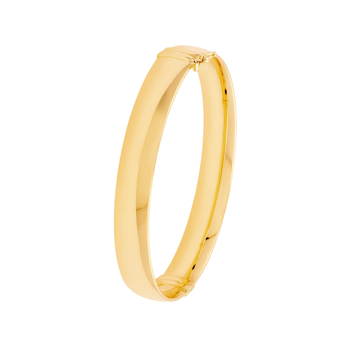 10mm Flat Oval Tube Bangle