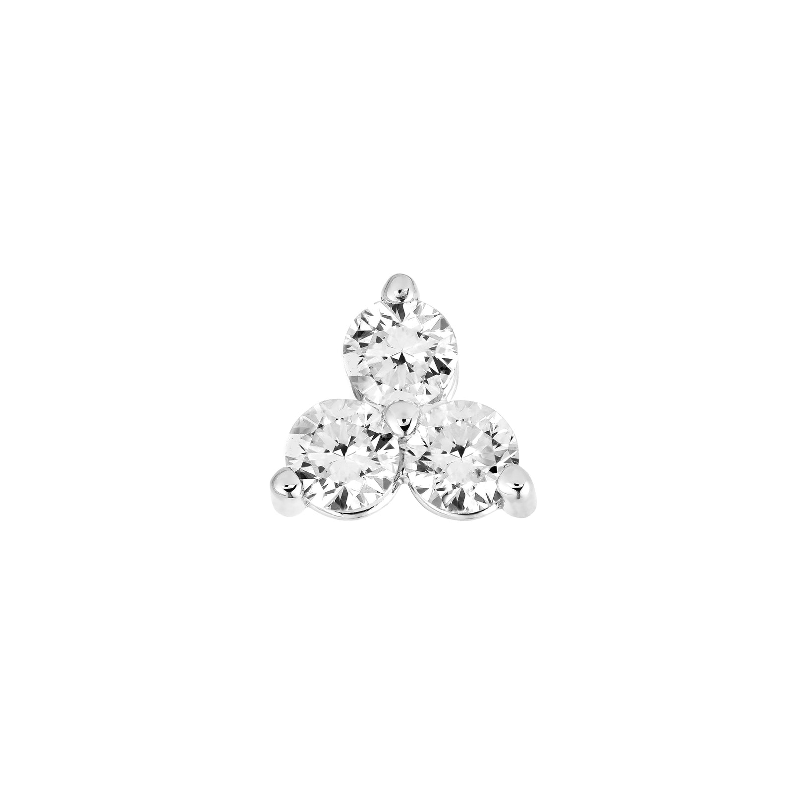 1tcw 3.5mm Diamond Trio Stud Earrings