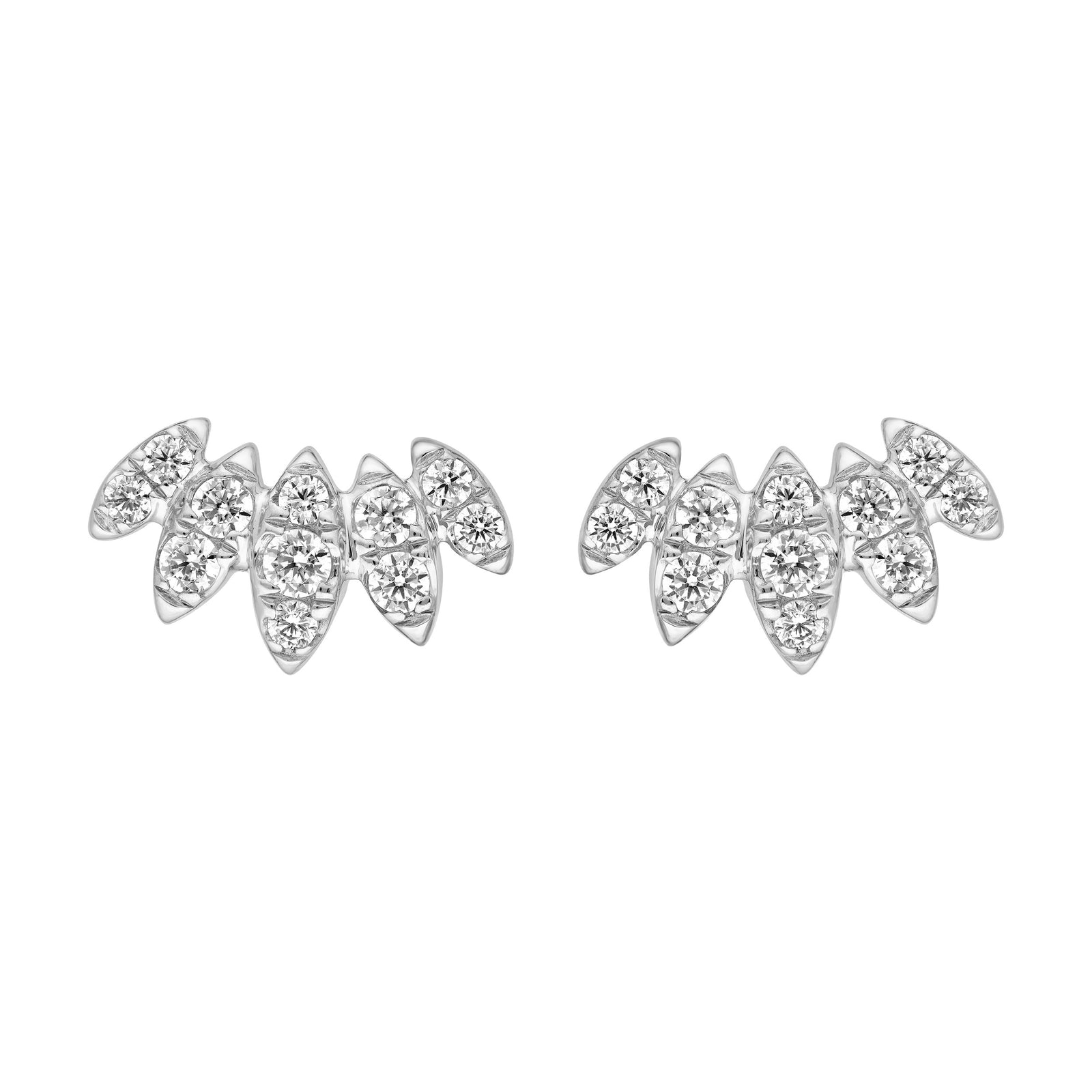3/8tcw Diamond Flower Stud Earrings