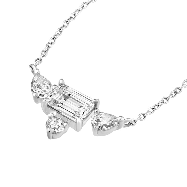 Three Stone Diamond Necklace