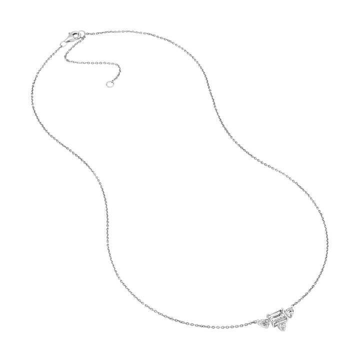 Three Stone Diamond Necklace
