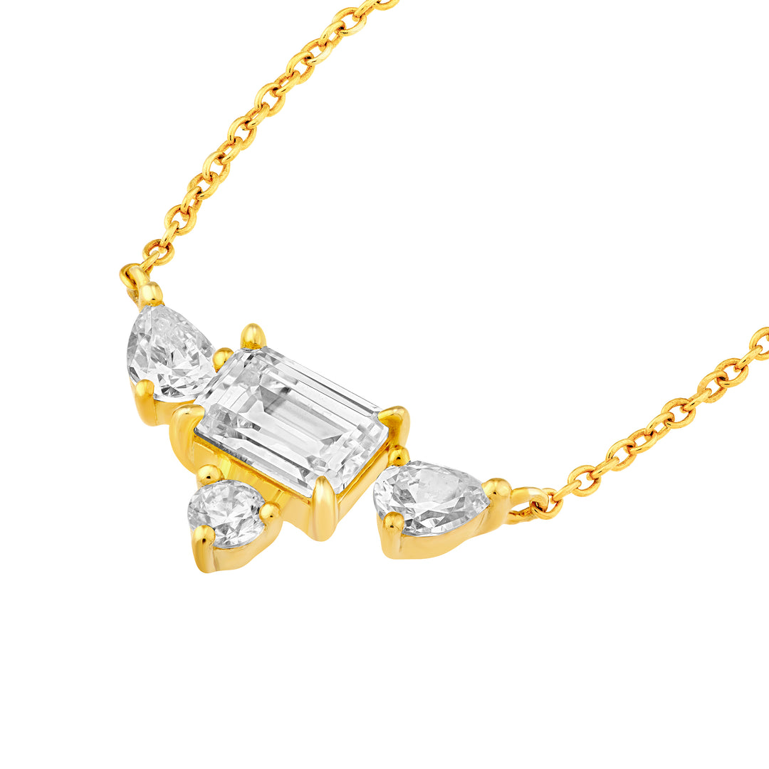 Three Stone Diamond Necklace