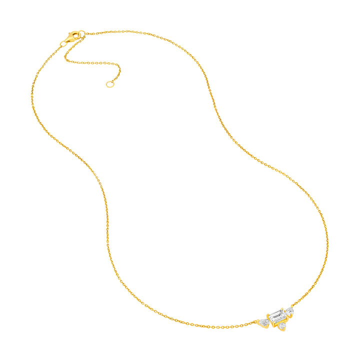 Three Stone Diamond Necklace