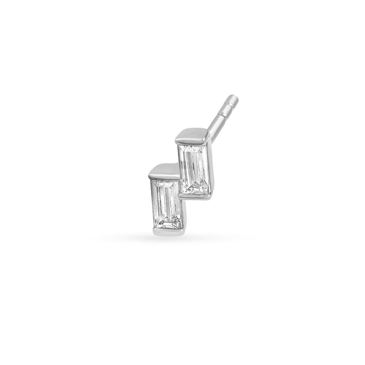 1/2tcw Baguette Diamond Stud Earrings