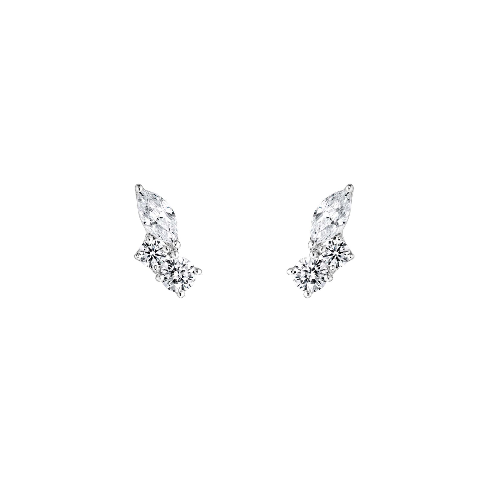 7/8tcw Diamond Bouquet Stud Earrings