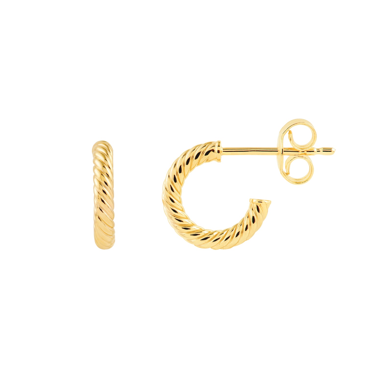 Twisted Open Round Hoop Earrings