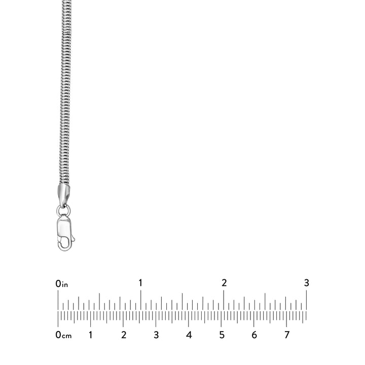 3mm Sterling Silver Round Snake Chain