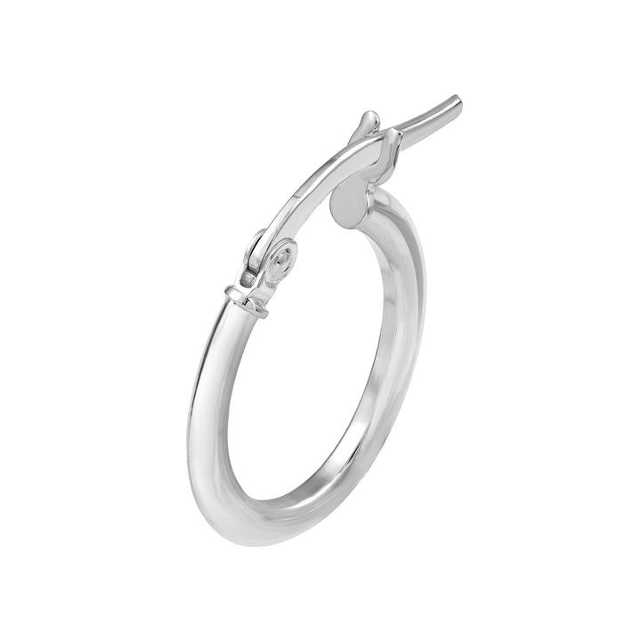 13mm Knife Edge Oval Hoop Earrings