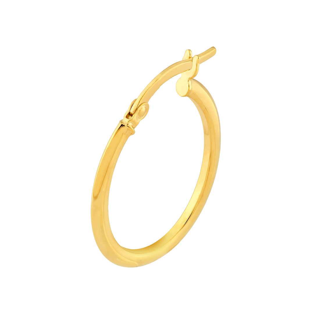 20mm Knife Edge Oval Hoop Earrings