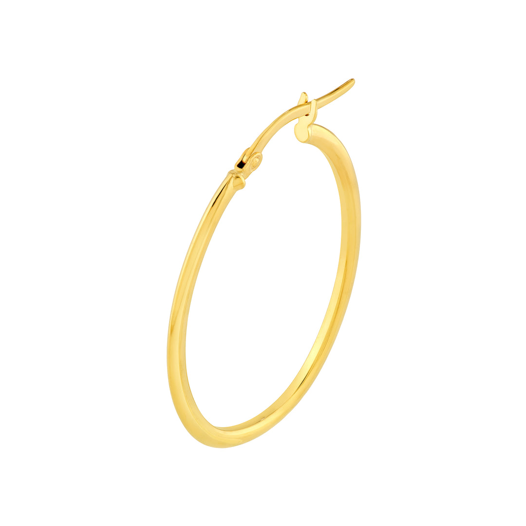 30x20mm Knife Edge Tube Oval Hoop Earrings