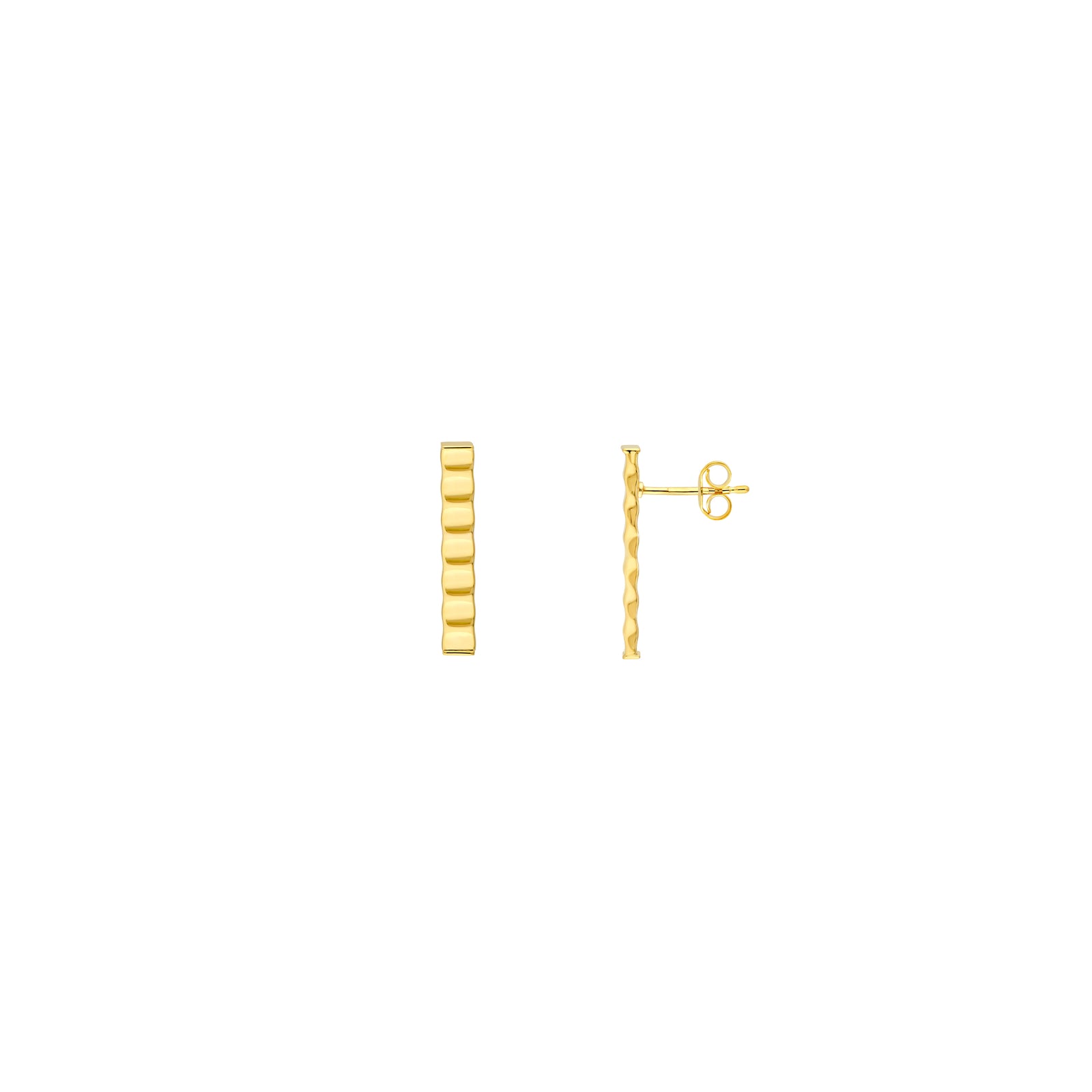 3.4mm Linear Bar Stud Earrings