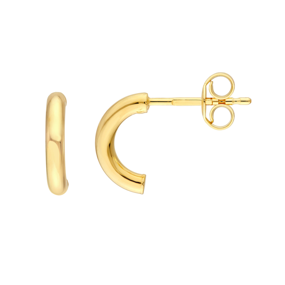 2mm Half Round Hoop Earrings