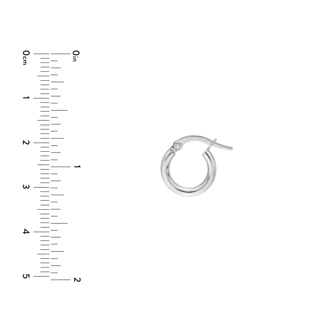 2mm Tube Round Hoop Earrings