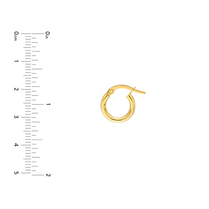 2mm Tube Round Hoop Earrings