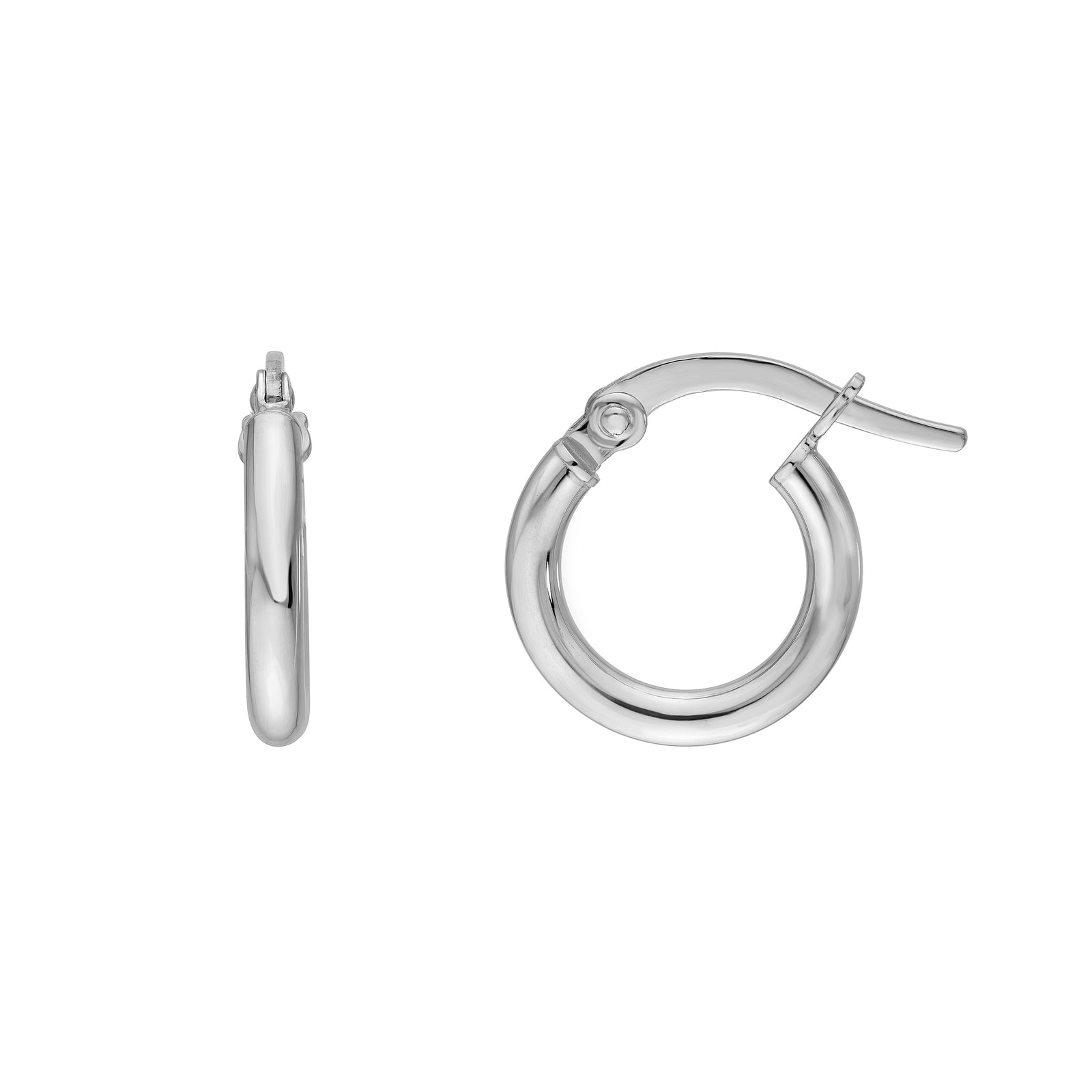 2mm Tube Round Hoop Earrings