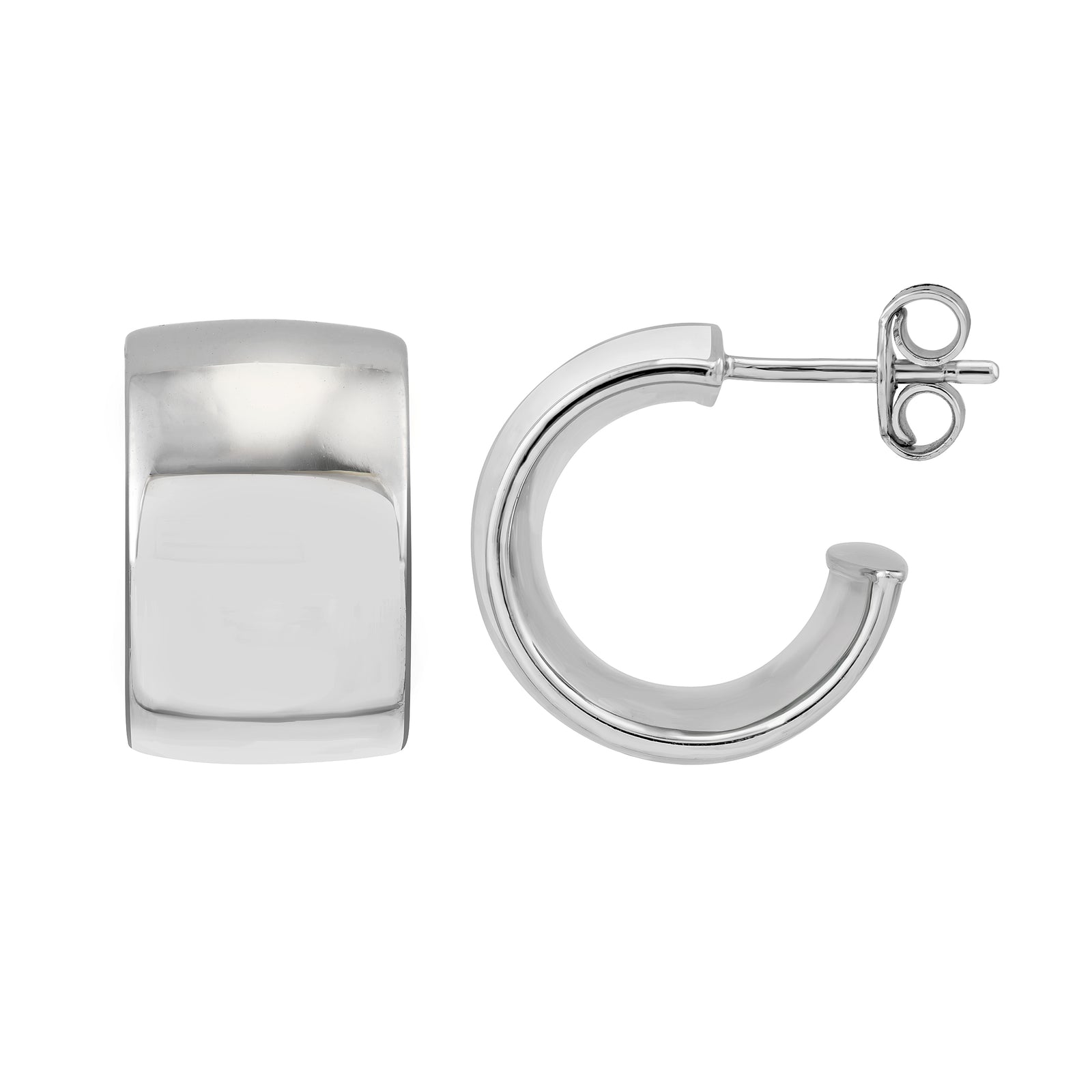 10mm Sterling Silver Open Round Hoop Earrings