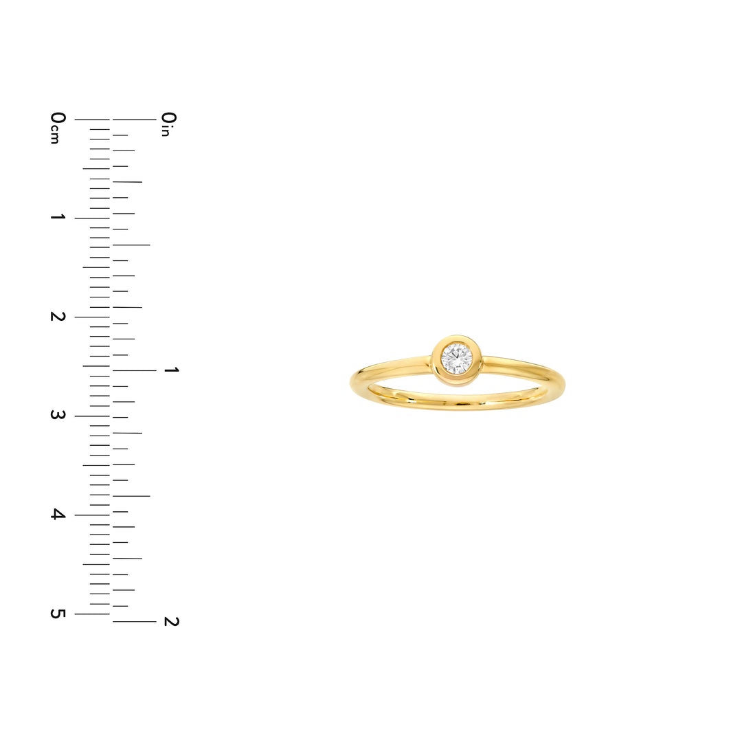 1/8tcw Diamond Bezel Circle Ring