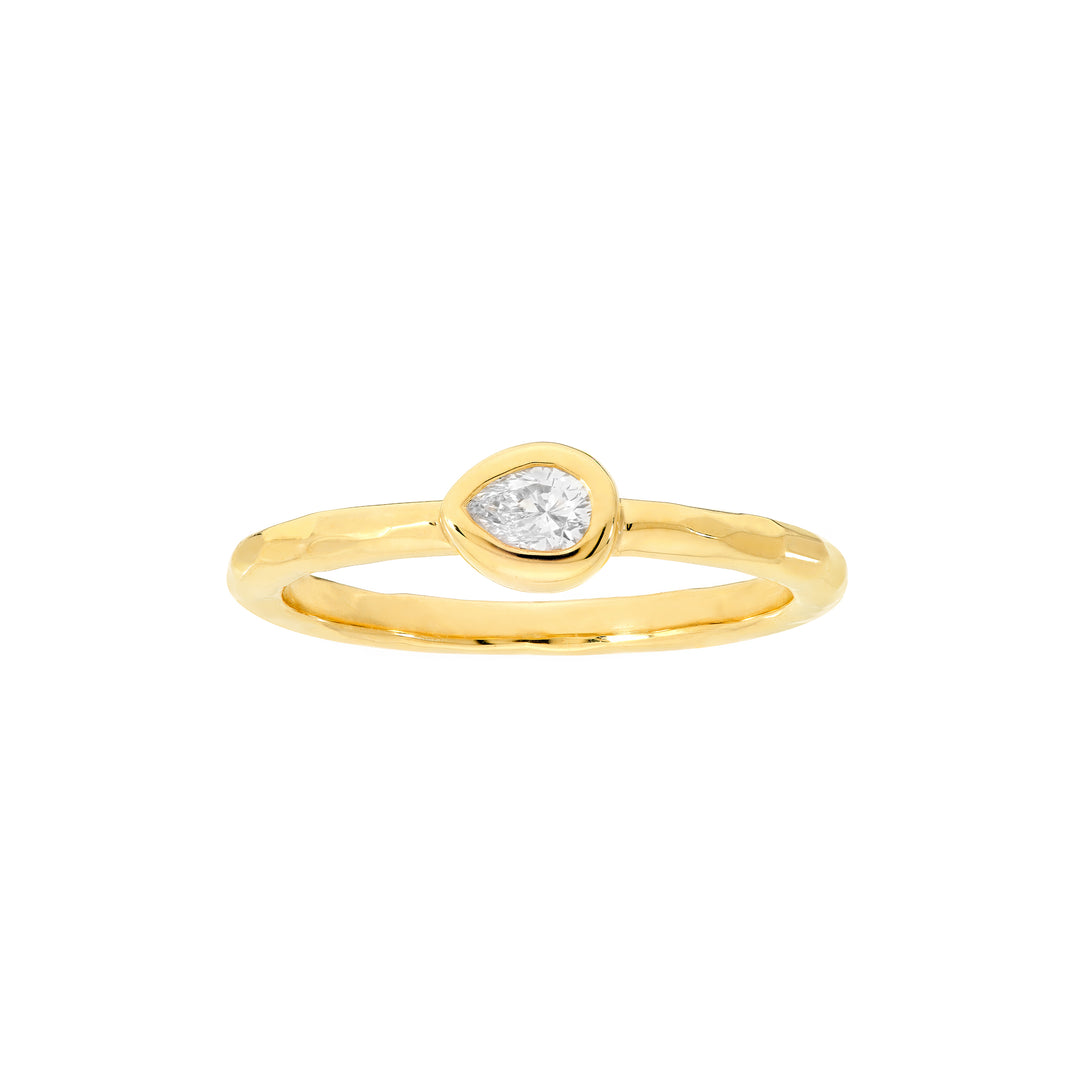 Pear Diamond Bubble Ring