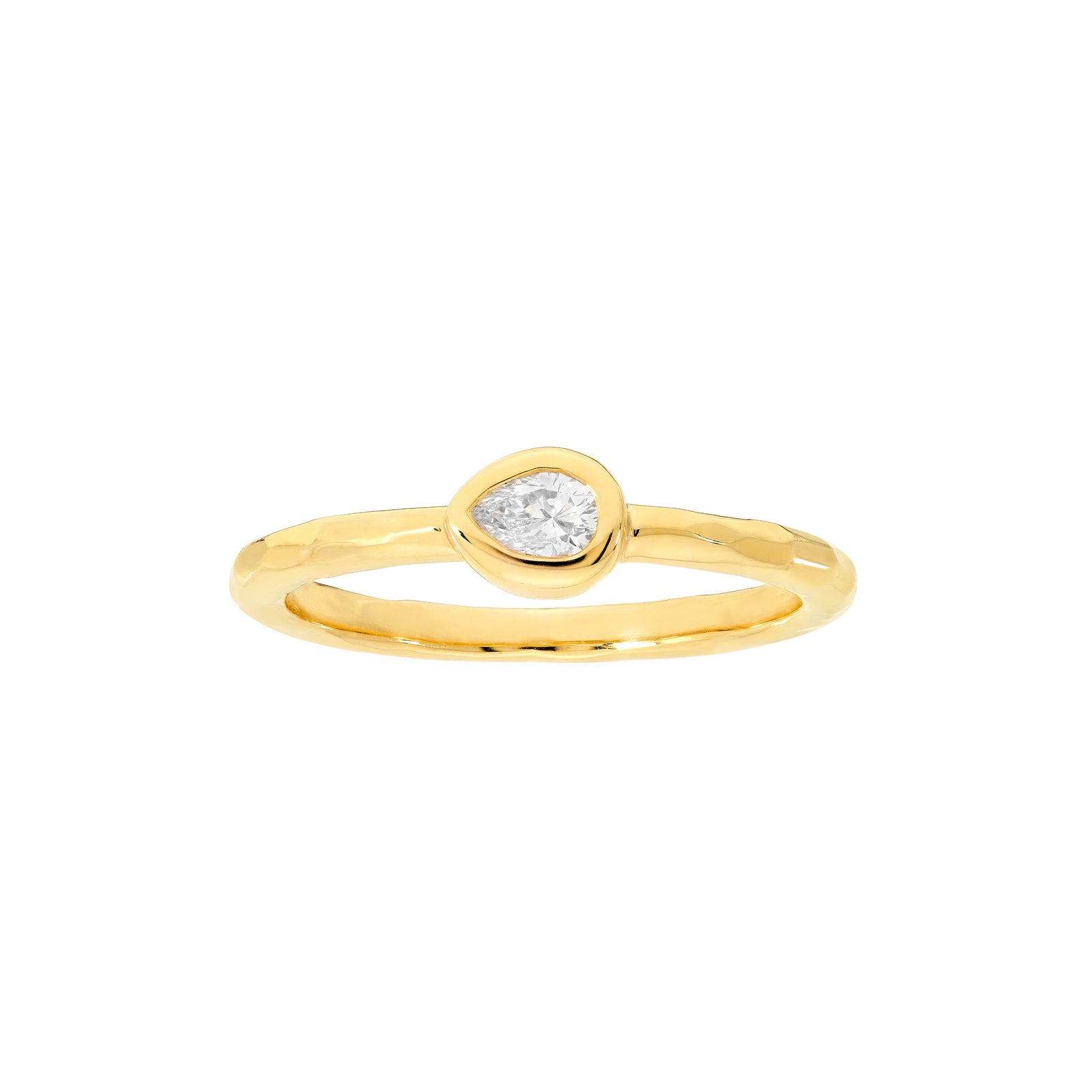 Pear Diamond Bubble Ring