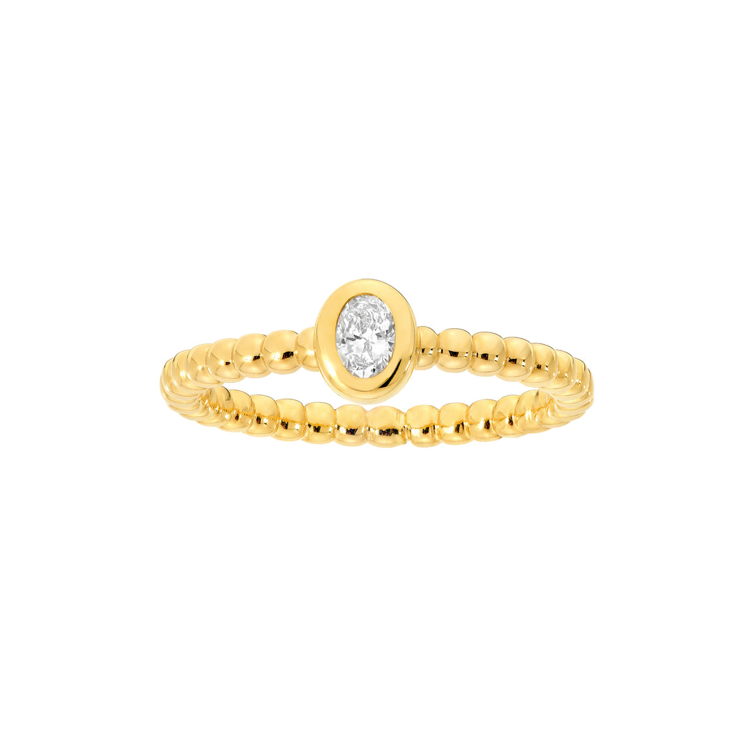 Oval Diamond Bubble Ring