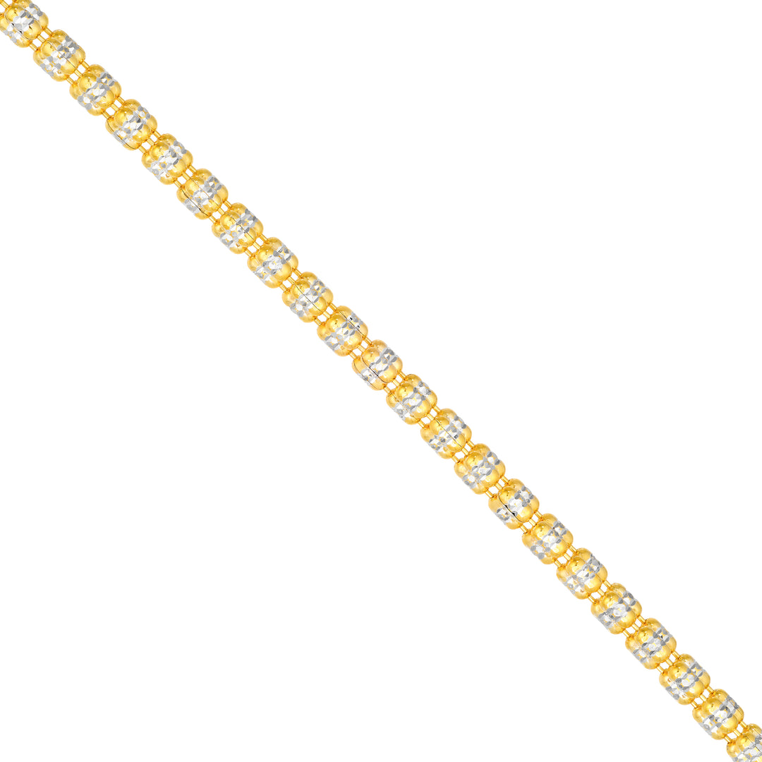3.6mm Sterling Silver Two Tone Ice Chain [3 row]