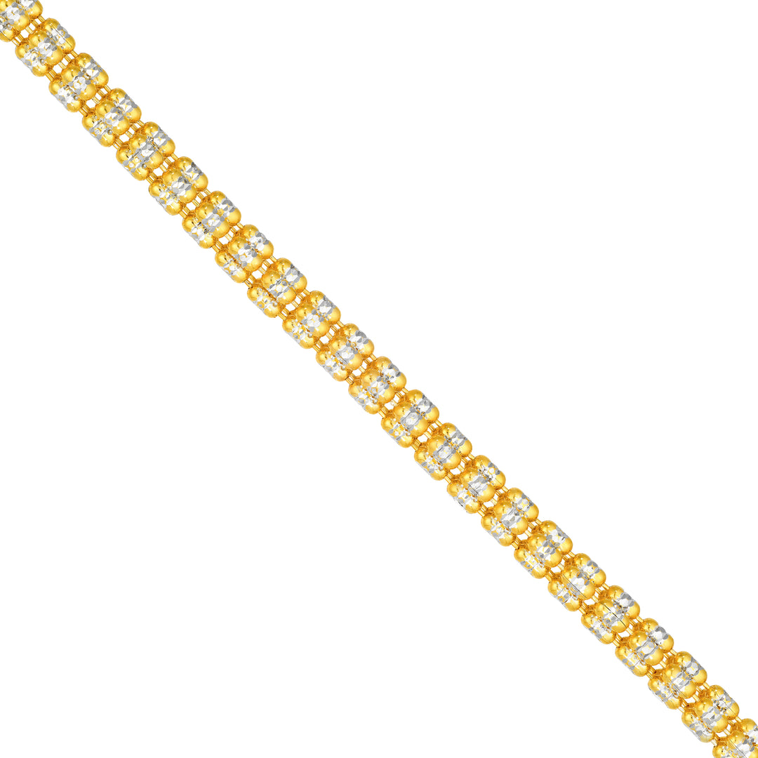 4.85mm Sterling Silver Two Tone Ice Chain [5 row]