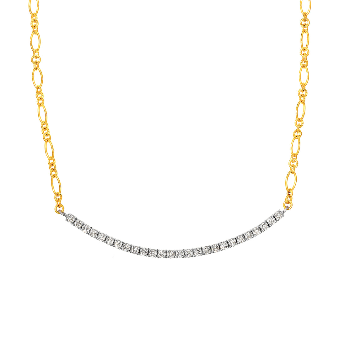 3/4tcw Diamond Oval Link Tennis Necklace